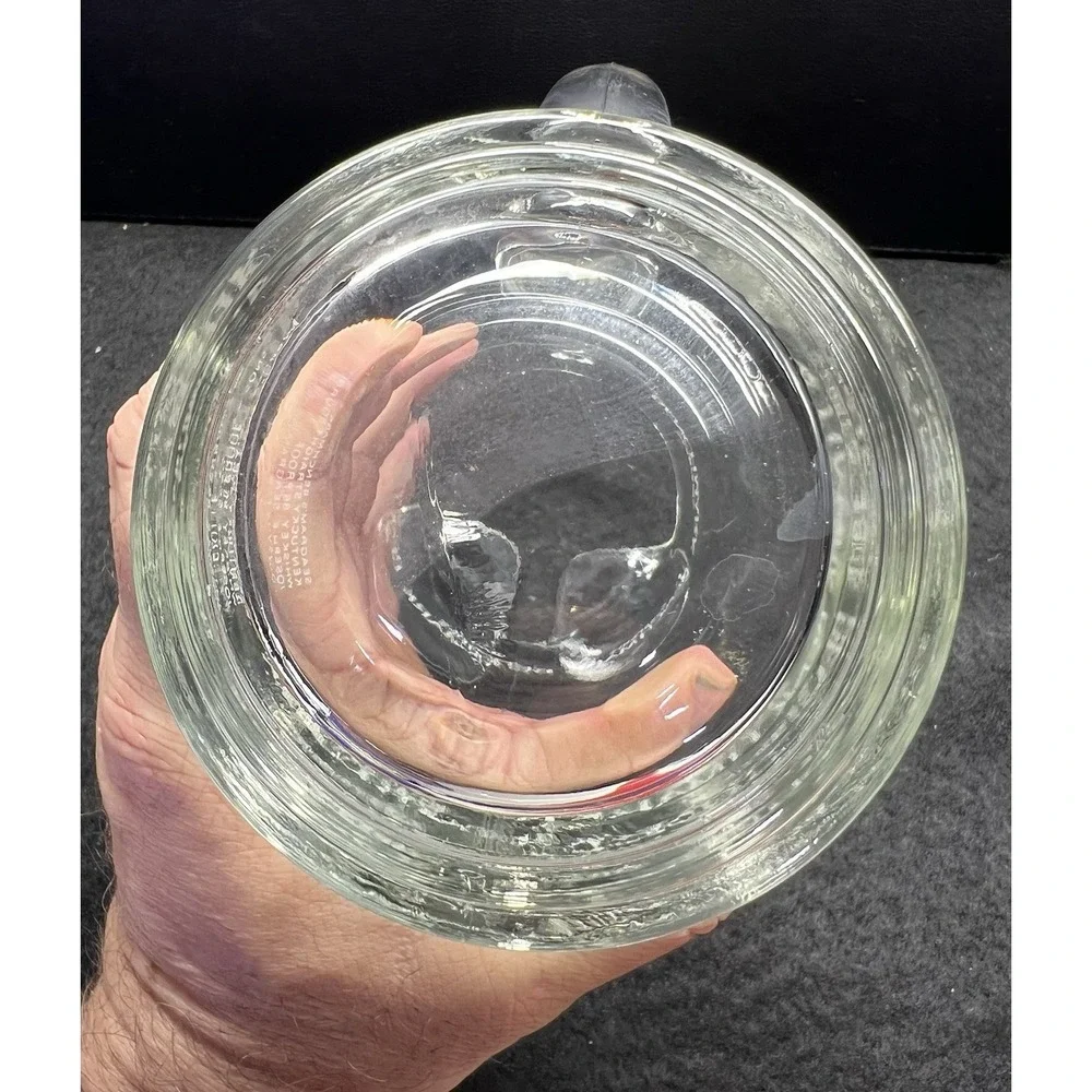 Vintage Clear‎ Glass SEAGRAM's BENCHMARK Pitcher